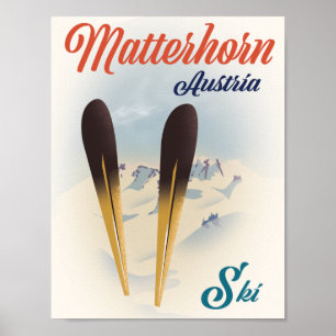Matterhorn Austria Skipposter. Poster