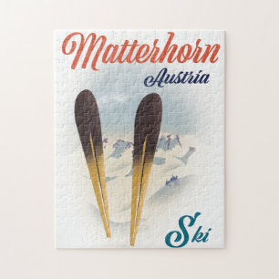 Matterhorn Austria Skipposter. Puzzle