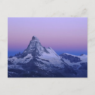 Matterhorn bei Morgendämmerung, Zermatt, Schweizer Postkarte