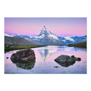 Matterhorn-Berg in Zermatt, Schweiz Fotodruck