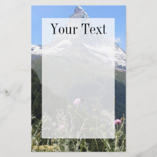 Matterhorn-Gebirgsim Frühjahr Schreibpapier Briefpapier