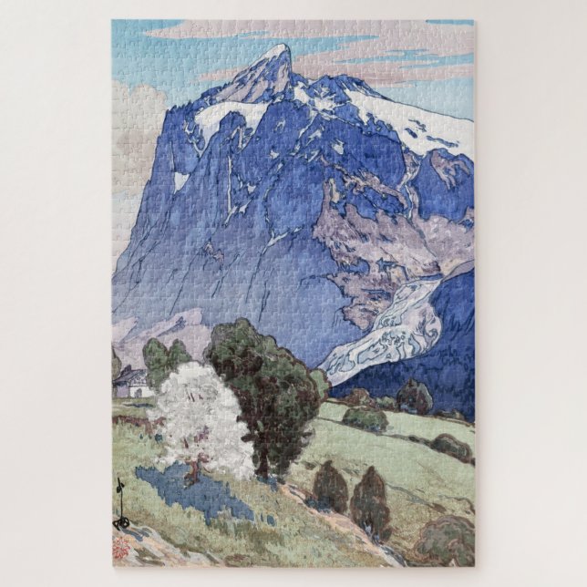 Matterhorn, Hiroshi Yoshida, Holzschnitt Puzzle (Vertikal)