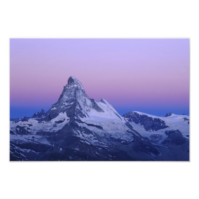 Matterhorn im Morgengrauen, Zermatt, Schweizer Alp Fotodruck (Vorne)