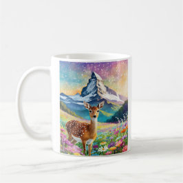 Matterhorn in der Schweiz und Fawn Kaffeetasse