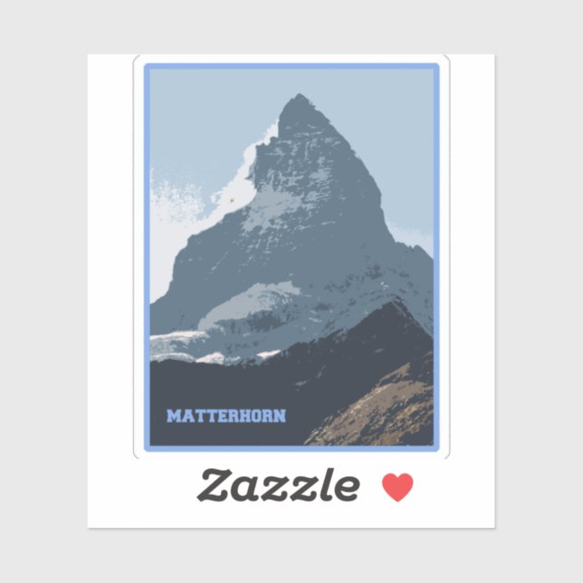 Matterhorn Mountain Design, Schweiz Aufkleber (Blatt)