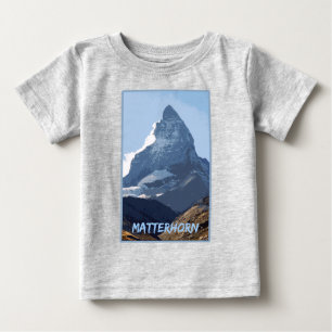 Matterhorn Mountain Design, Zermatt, Schweiz Baby T-shirt