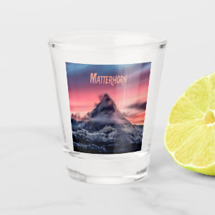 Matterhorn Mountain Europe Alpen Schweiz Italien Schnapsglas