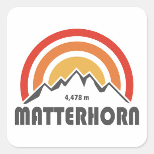 Matterhorn Quadratischer Aufkleber
