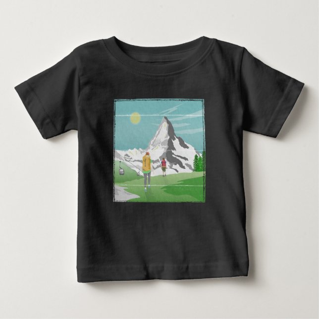 Matterhorn-Reiseplakat Schweiz Baby T-shirt (Vorderseite)