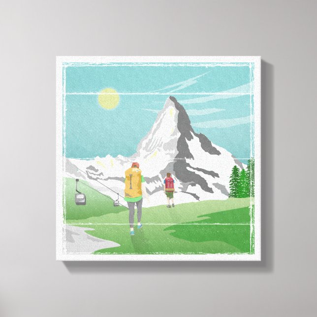 Matterhorn-Reiseplakat Schweiz Leinwanddruck (Vorderseite)