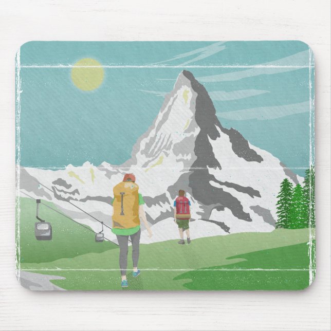 Matterhorn-Reiseplakat Schweiz Mousepad (Vorne)