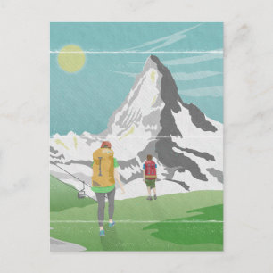 Matterhorn-Reiseplakat Schweiz Postkarte