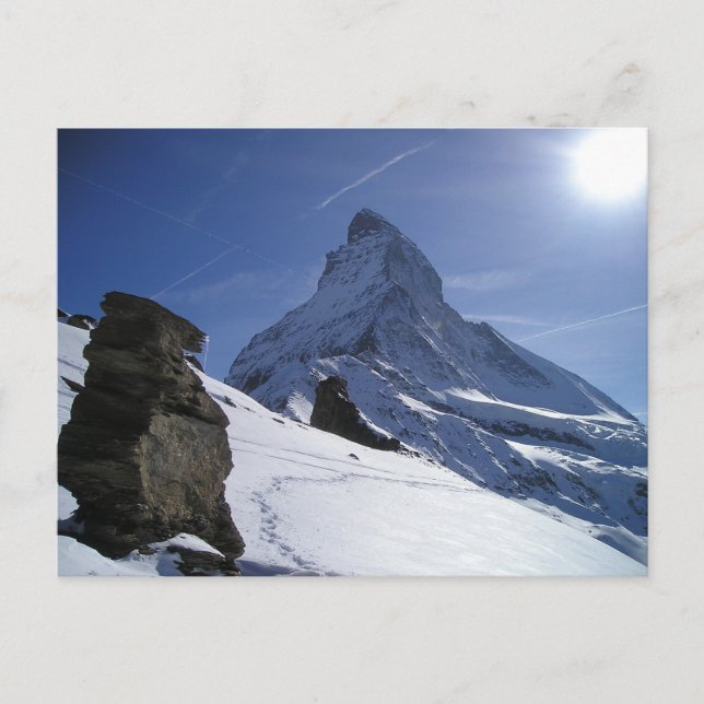 Matterhorn-Schnee Postkarte (Vorderseite)