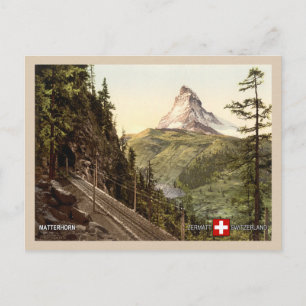 Matterhorn Schweiz Alpen Zermatt Schweiz Postkarte