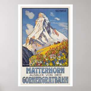Matterhorn Schweiz Blick von der Poster