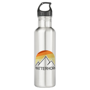 Matterhorn Schweiz Italien Retro Edelstahlflasche