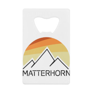 Matterhorn Schweiz Italien Retro Geldbeutel Flaschenöffner