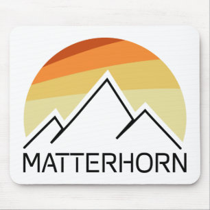 Matterhorn Schweiz Italien Retro Mousepad