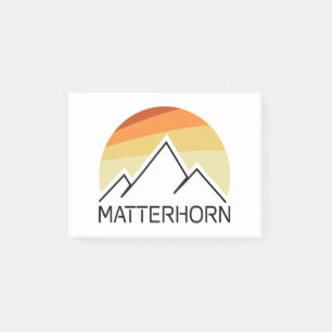 Matterhorn Schweiz Italien Retro Post-it Klebezettel