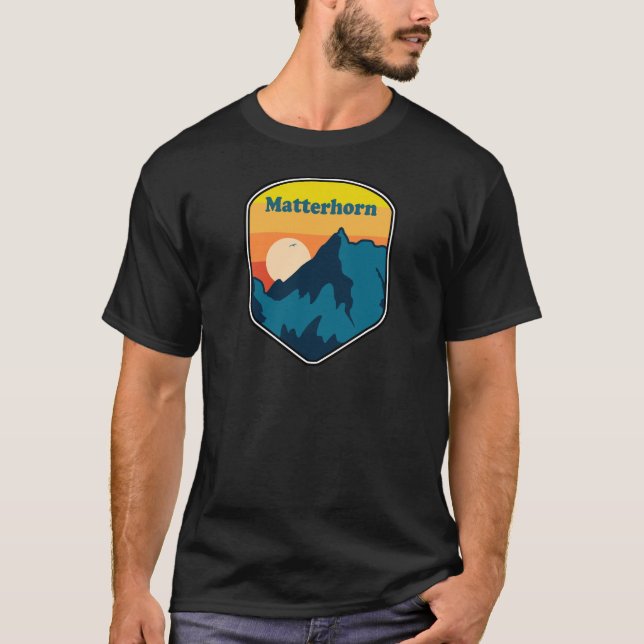 Matterhorn Schweiz Italien Sunrise T-Shirt (Vorderseite)