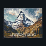Matterhorn Schweiz Postkarte<br><div class="desc">Mit dieser Postimpressionismus-Bergmalerei auf der Postkarte erleben Sie die inspirierend Schönheit des Matterhorns. Die lebhaften Farben und die ausdrucksvollen Pinselstriche lassen den zauberhaften schneebedeckten Gipfel zum Leben erwecken und zeigen seine atemberaubende Majestät. Teilen Sie Ihre Leidenschaft für die Alpenlandschaft mit Freunden und Familie oder behielt Sie diese atemberaubende Matterhorn Postkarte...</div>