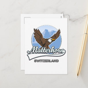 Matterhorn Schweiz Reise Logo Feiertagspostkarte