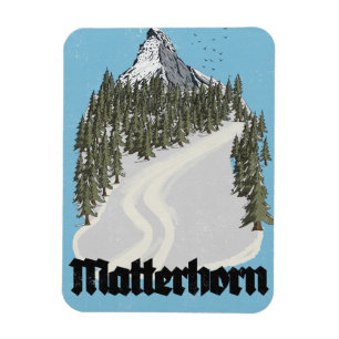 Matterhorn Schweiz Reiseplakat Magnet