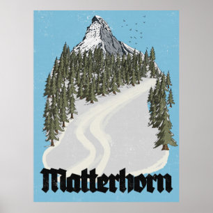 Matterhorn Schweiz Reiseplakat Poster