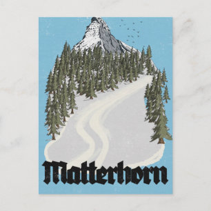 Matterhorn Schweiz Reiseplakat Postkarte