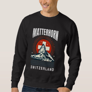 Matterhorn Schweiz - Schweiz Flaggenreise zur Alp Sweatshirt
