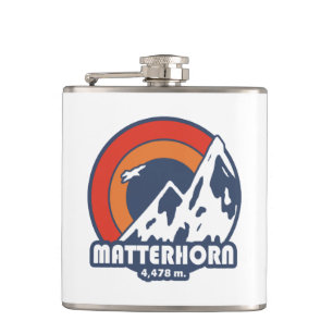Matterhorn Schweiz Sonne Adler Flachmann