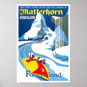 Matterhorn Schweiz Vintage Reise Poster