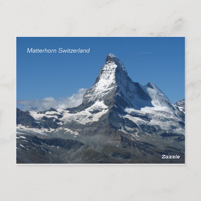 Matterhorn Schweizer Alpen, Null Postkarte (Rückseite)