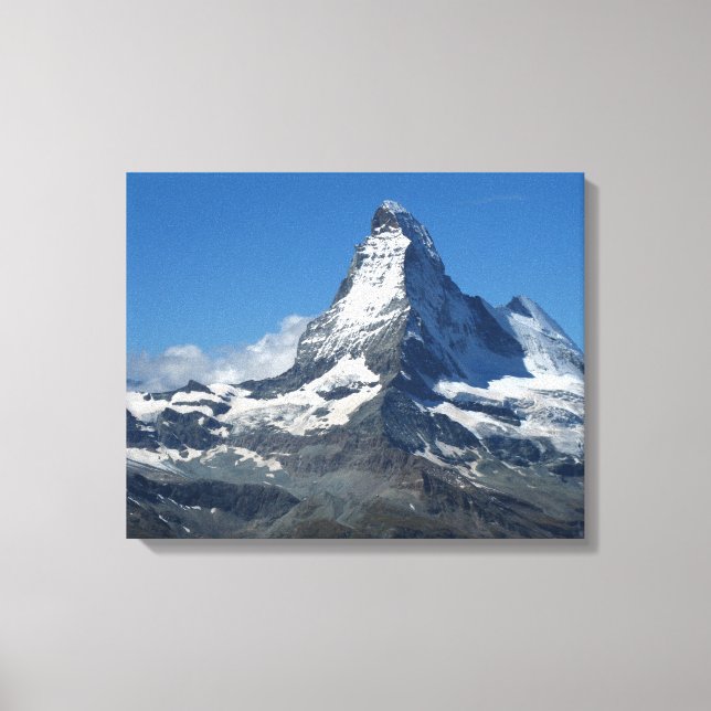 Matterhorn Schweizer Alpen überwinterte Canvas Leinwanddruck (Vorderseite)