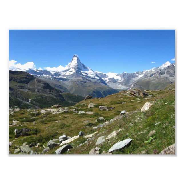 Matterhorn Schweizer Alpen, Zermatt Foto Print (Vorne)