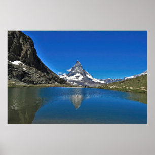 Matterhorn und Riffelsee Poster