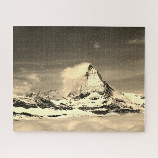 Matterhorn und Wolken Puzzle (Horizontal)