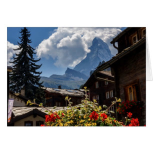 Matterhorn- und Zermattdorfhäuser, die Schweiz