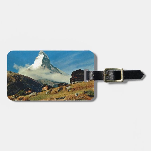 Matterhorn, Zermatt, die Schweiz Gepäckanhänger (Vorderseite horizontal)