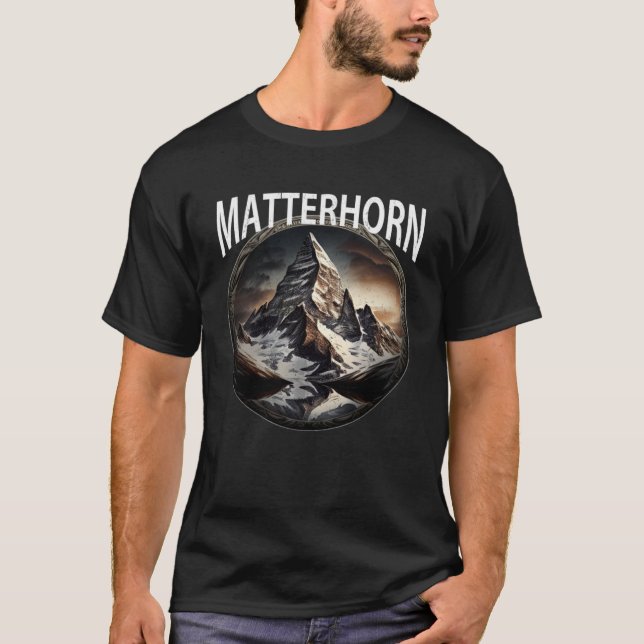 Matterhorn Zermatt Schweiz Alpen 1 T-Shirt (Vorderseite)