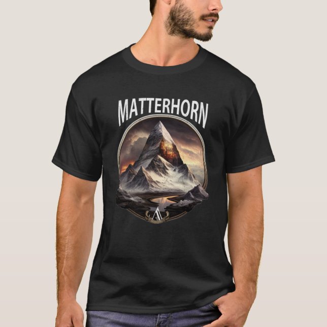 Matterhorn Zermatt Schweiz Alpen 3 T-Shirt (Vorderseite)