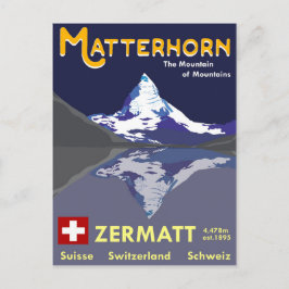 Matterhorn, Zermatt, Schweiz, Postkarte