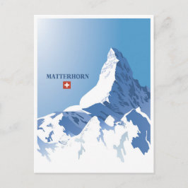 Matterhorn, Zermatt, Schweiz, Ski Postkarte