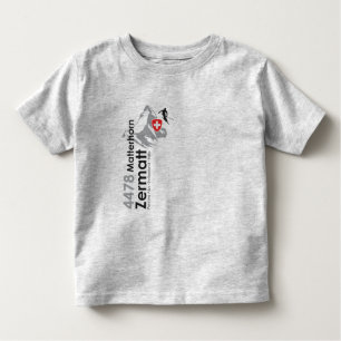 Matterhorn-Zermatt Skifahren Kleinkind T-shirt