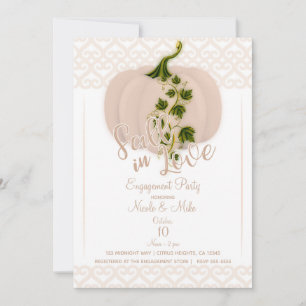 Matterosa Kürbis FALL IN LOVE Herz Verlobung Einladung