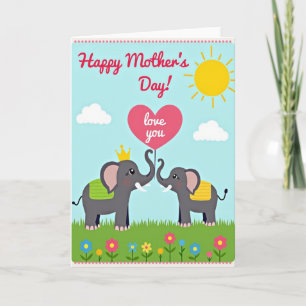 Mattes Elefant Liebt Dich Karte