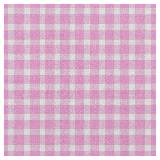 Mattes rosa kariertes Gingham-Karo Stoff (Nahaufnahme)