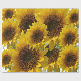 Mattes Sonnenblumenpapier Geschenkpapier