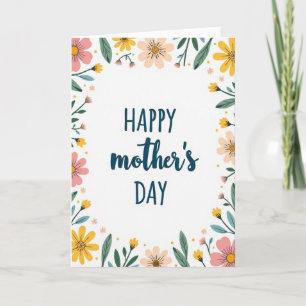 Mattflorales Liebeskarte Karte