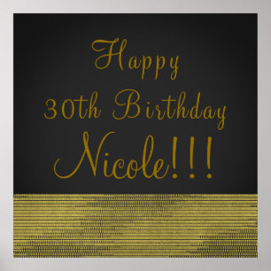 Mattgold Moderne Glamour Pailletten-Party-Banner P Poster